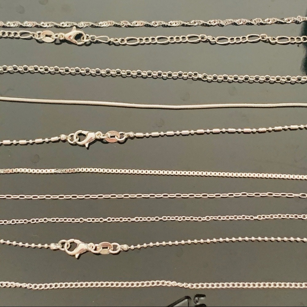 1-10 Anthro 925 Sterling Silver Snake Chain 1 out of 10 Styles Necklace - Picture 5 of 16